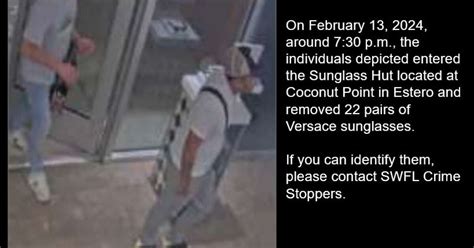 sunglass hut glasses stolen.